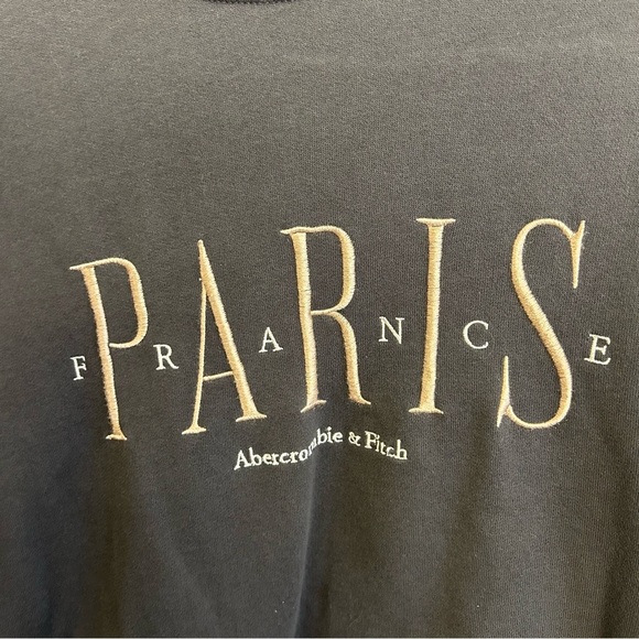 Abercrombie & Fitch Gray Paris France Sweatshirt Cozy Essential Soft A&F Size XS - Picture 3 of 4